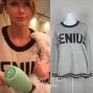 Rare Genius Sweater ASO Taylor Swift Karlie Kloss Demi Lovato Knit Fall Casual